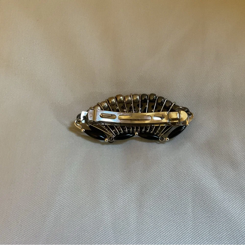 Safety Pin Art Hair Clip Barrette Vintage Handcrafted 80’s